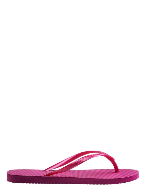 flip flops SLIM gumă roz metalică - Pantofi femei