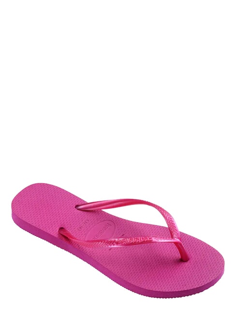 flip flops SLIM gumă roz metalică - Pantofi femei
