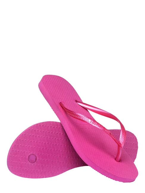 flip flops SLIM gumă roz metalică - Pantofi femei