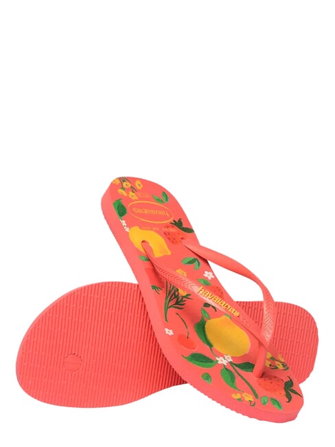SLIM SUMMER BLISS Papuci flip-flop coral tropical - Pantofi femei
