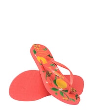 HAVAIANAS SLIM SUMMER BLISS Papuci flip-flop coral tropical - Pantofi femei - 4
