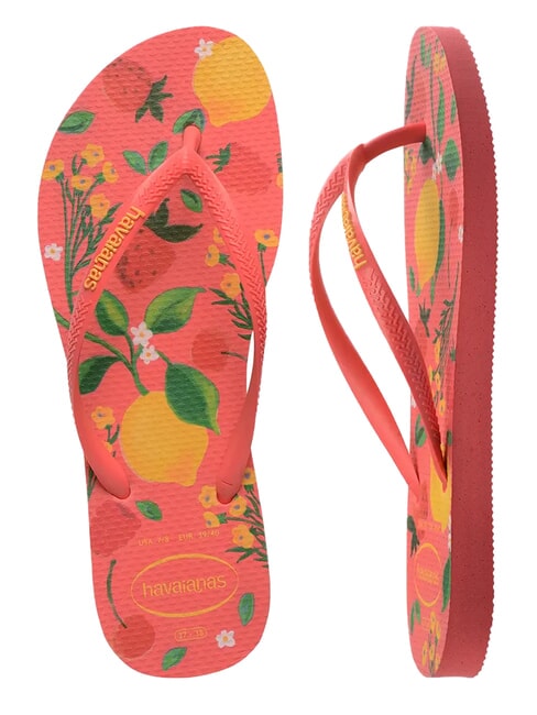 SLIM SUMMER BLISS Papuci flip-flop coral tropical - Pantofi femei