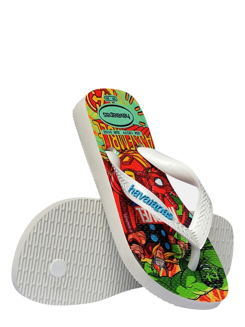 TOP MARVEL 2 Papuci flip-flop ALB / ALB / ALBASTRU - Pantofi pentru bebeluși