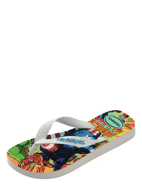 TOP MARVEL 2 Papuci flip-flop ALB / ALB / ALBASTRU - Pantofi pentru bebeluși