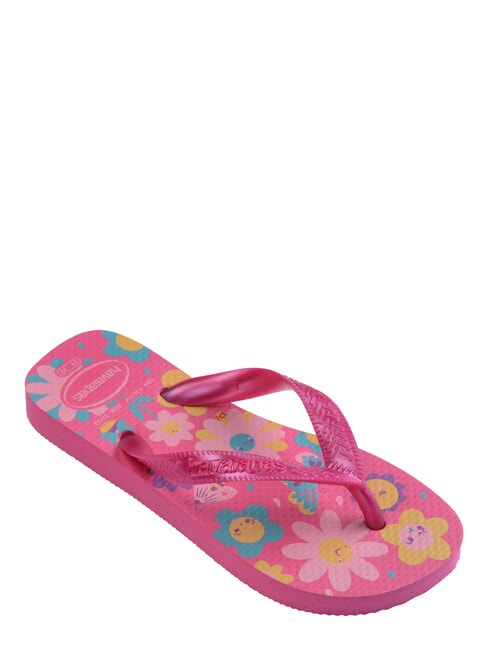 FLORES Papuci flip-flop flux roz/gumă roz - Pantofi pentru bebeluși