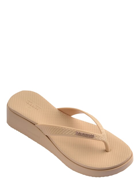 HIGH PLATFORM Papuci flip-flop de aur - Pantofi femei