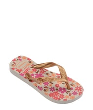 HAVAIANAS FLORES Papuci flip-flop bej/auriu - Pantofi pentru bebeluși - 3