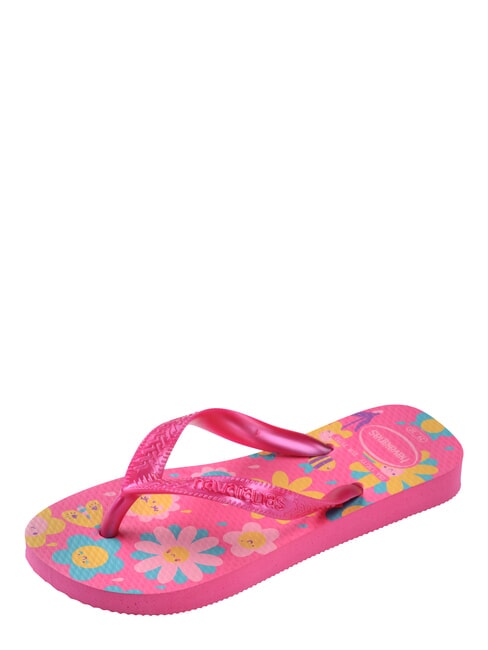 FLORES Papuci flip-flop flux roz/gumă roz - Pantofi pentru bebeluși