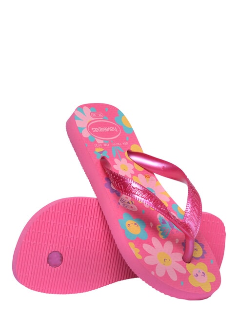 FLORES Papuci flip-flop flux roz/gumă roz - Pantofi pentru bebeluși