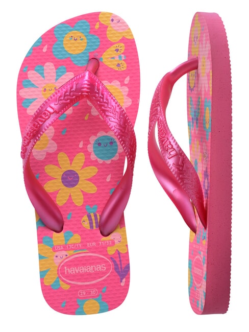 FLORES Papuci flip-flop flux roz/gumă roz - Pantofi pentru bebeluși