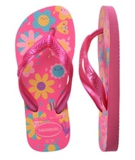 HAVAIANAS FLORES Papuci flip-flop flux roz/gumă roz - Pantofi pentru bebeluși - 6
