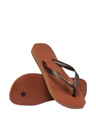 HAVAIANAS BRASIL LOGO &Icirc;ncălțăminte bărbătească ruginiu/maro &icirc;nchis - Pantofi unisex - 4