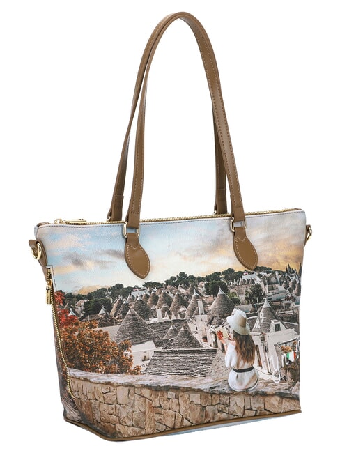 YESBAG Geantă de cumpărături de umăr medie trulli romantici - Genți femei