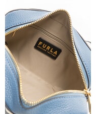 FURLA GARDENIA Geanta husa aparat foto din piele cu imprimeu keria denim + tonuri de gheață - Genți femei - 5