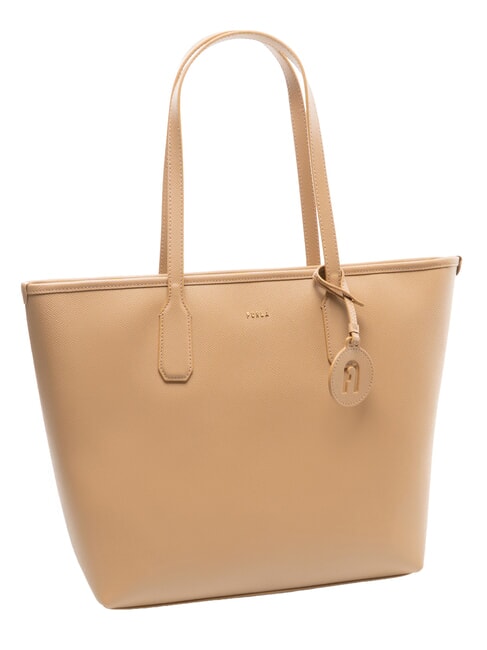 CLASSIC Geanta shopper din piele cu imprimeu Andromeda deşert - Genți femei