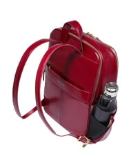 PIQUADRO BLUE SQUARE  Rucsac pentru laptop de 14", din piele RED - Rucsacuri pentru laptop - 3