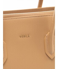 FURLA GARDENIA Geanta de mana din piele cu imprimeu Andromeda deşert - Genți femei - 4
