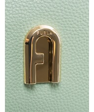 FURLA GARDENIA Geanta husa aparat foto din piele cu imprimeu keria verde mineral + tonuri de gheață - Genți femei - 3