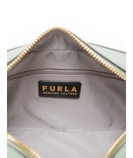 FURLA GARDENIA Geanta husa aparat foto din piele cu imprimeu keria verde mineral + tonuri de gheață - Genți femei - 5