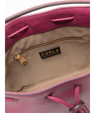FURLA ATENA Geantă mini tip găleată cu curea de umăr zmeură - Genți femei - 5