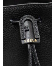 FURLA ATENA Geantă mini tip găleată cu curea de umăr negru - Genți femei - 4