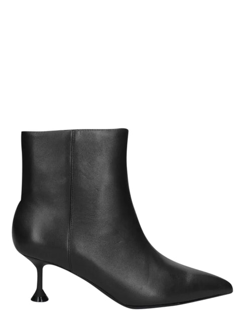 ME25 Ghete din piele cu toc de 6,5 cm negru - Pantofi femei