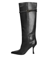 MARC ELLIS ME25 Cizmă &icirc;naltă, toc de 9 cm, din piele negru - Pantofi femei - 3