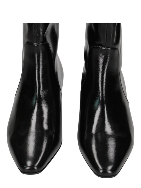 ME25 Ghete cu toc de 3 cm, din piele negru - Pantofi femei