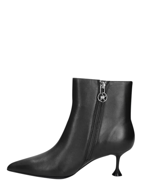 ME25 Ghete din piele cu toc de 6,5 cm negru - Pantofi femei