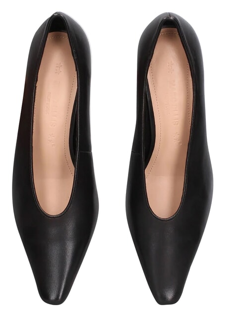 ME25 Decolteu cu toc de 6 cm, din piele negru - Pantofi femei