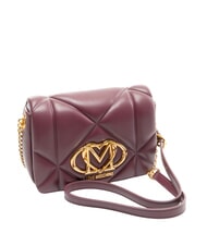 LOVE MOSCHINO EMBOSSED Geantă de umăr mini vin - Genți femei - 2