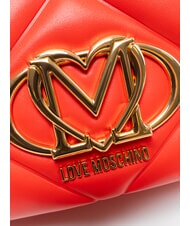 LOVE MOSCHINO EMBOSSED Geantă de m&acirc;nă, cu curea de umăr RED - Genți femei - 3