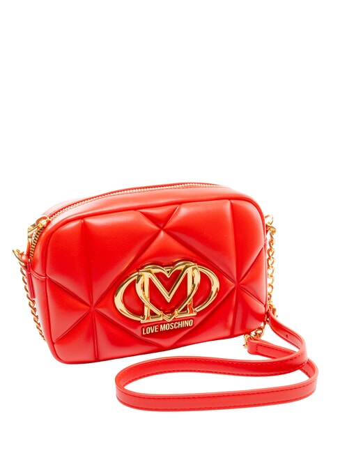 EMBOSSED Geantă de umăr mini RED - Genți femei