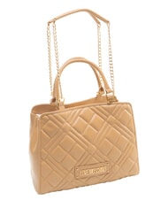 LOVE MOSCHINO QUILTED Geantă de m&acirc;nă, cu curea de umăr cu lanț - Genți femei