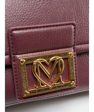 LOVE MOSCHINO EMBOSSED Geantă de umăr vin - Genți femei - 3
