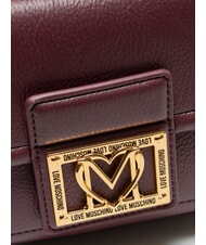 LOVE MOSCHINO LOCKED IN GOLD  Rucsac pentru femei vin - Genți femei - 3