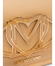 LOVE MOSCHINO LOGO Geantă de umăr, cu curea de umăr bej - Genți femei - 4