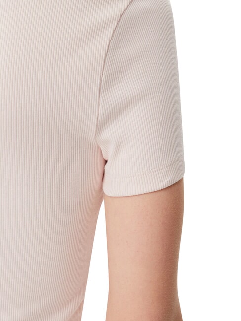 WOVEN LABEL Tricou cu m&acirc;necă scurtă roz - tricou