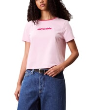 CALVIN KLEIN SS RETRO LOGO GRAPHI Tricou cu m&acirc;necă scurtă roz - tricou - 4