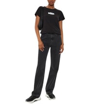 CALVIN KLEIN FADED MONOLOGO SLIM Tricou cu m&acirc;necă scurtă negru - tricou - 3