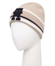 TOMMY HILFIGER MONOGRAM Pălărie din amestec de l&acirc;nă și cașmir bej - Căciuli - 2