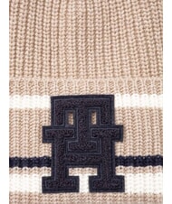 TOMMY HILFIGER MONOGRAM Pălărie din amestec de l&acirc;nă și cașmir bej - Căciuli - 3
