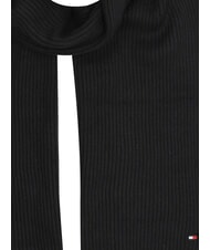TOMMY HILFIGER FLAG PIMA Eșarfă din bumbac și cașmir negru - Eșarfe - 2