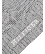TOMMY HILFIGER MONOTYPE BEANIE Palarie din bumbac si lana gri - Căciuli - 3