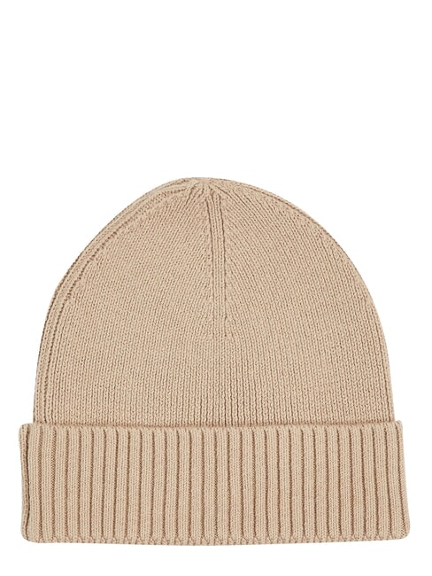 TH FLAG Căciulă beanie din bumbac cu manșetă bej - Căciuli
