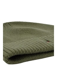 TOMMY HILFIGER TH FLAG Căciulă beanie din bumbac cu manșetă verde - Căciuli - 4