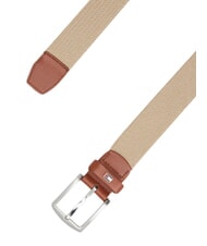 TOMMY HILFIGER DENTON ELASTIC Curea țesută pentru bărbați bej - Curele - 4