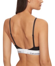 CALVIN KLEIN CK Sutien tip bralette din bumbac elastic negru - Lenjerie de corp pentru femei - 2