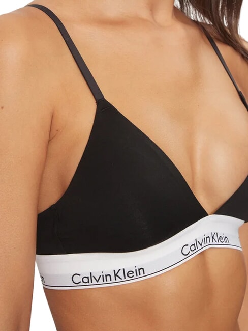 CK Sutien tip bralette din bumbac elastic negru - Lenjerie de corp pentru femei