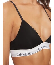 CALVIN KLEIN CK Sutien tip bralette din bumbac elastic negru - Lenjerie de corp pentru femei - 3